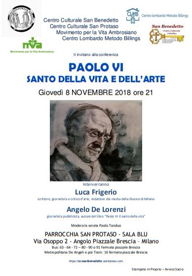 Featured image for “Milano: Paolo VI, Santo della vita e dell’arte”