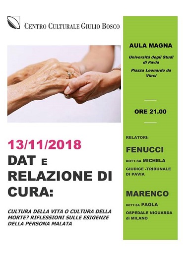 Featured image for “Pavia: DAT e relazione di cura”