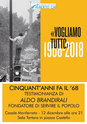 Featured image for “Casale Monferrato (Al): Cinquant’anni fa il ’68”