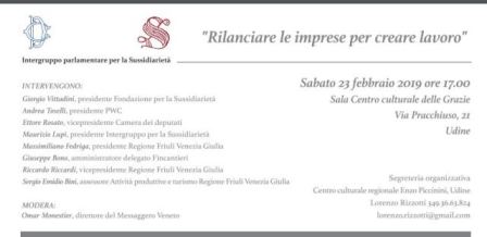 Featured image for “Udine: Rilanciare le imprese per creare lavoro”
