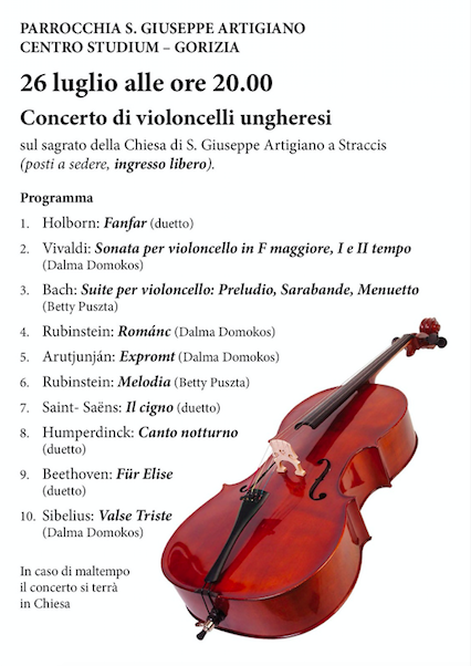 Featured image for “Gorizia: Concerto di violoncelli ungheresi”