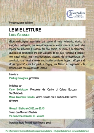 Featured image for “Verona: Le mie letture. Luigi Giussani”