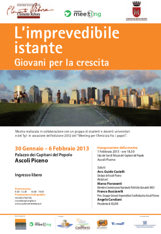 Featured image for “Ascoli Piceno: “L’imprevedibile istante. Giovani per la crescita””