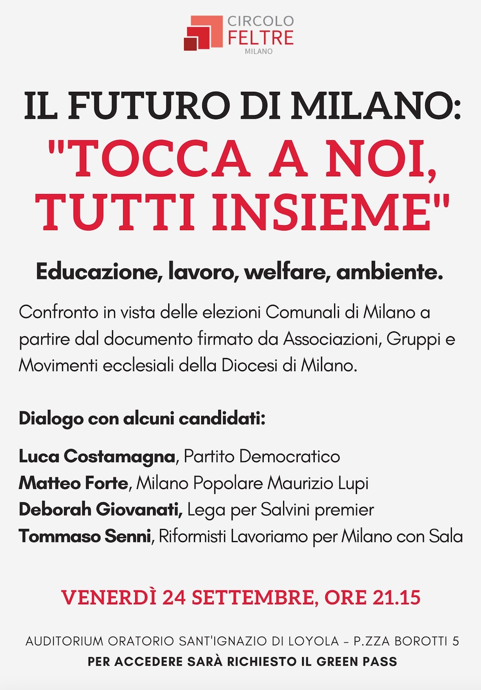 Featured image for “Milano: Tocca a noi tutti insieme”