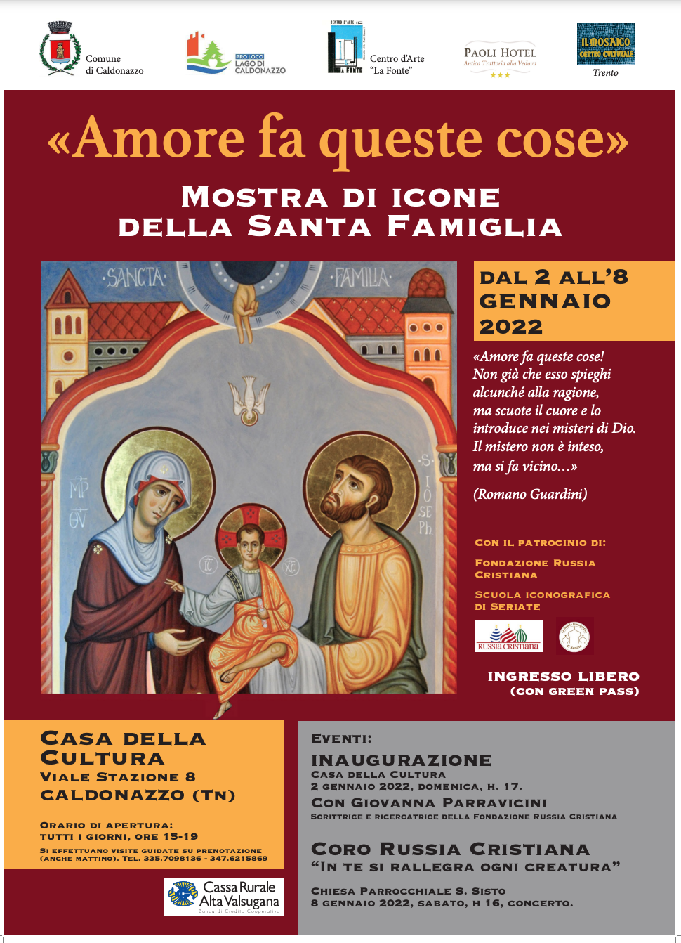 Featured image for “Trento: Mostra di Icone della Santa Famiglia”