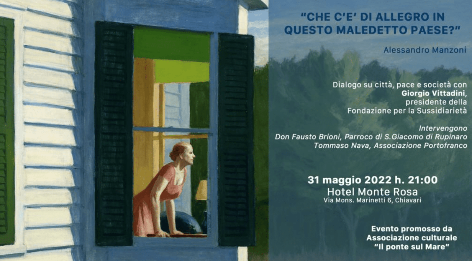 Featured image for “Chiavari (Ge): Dialogo su città, pace e società”