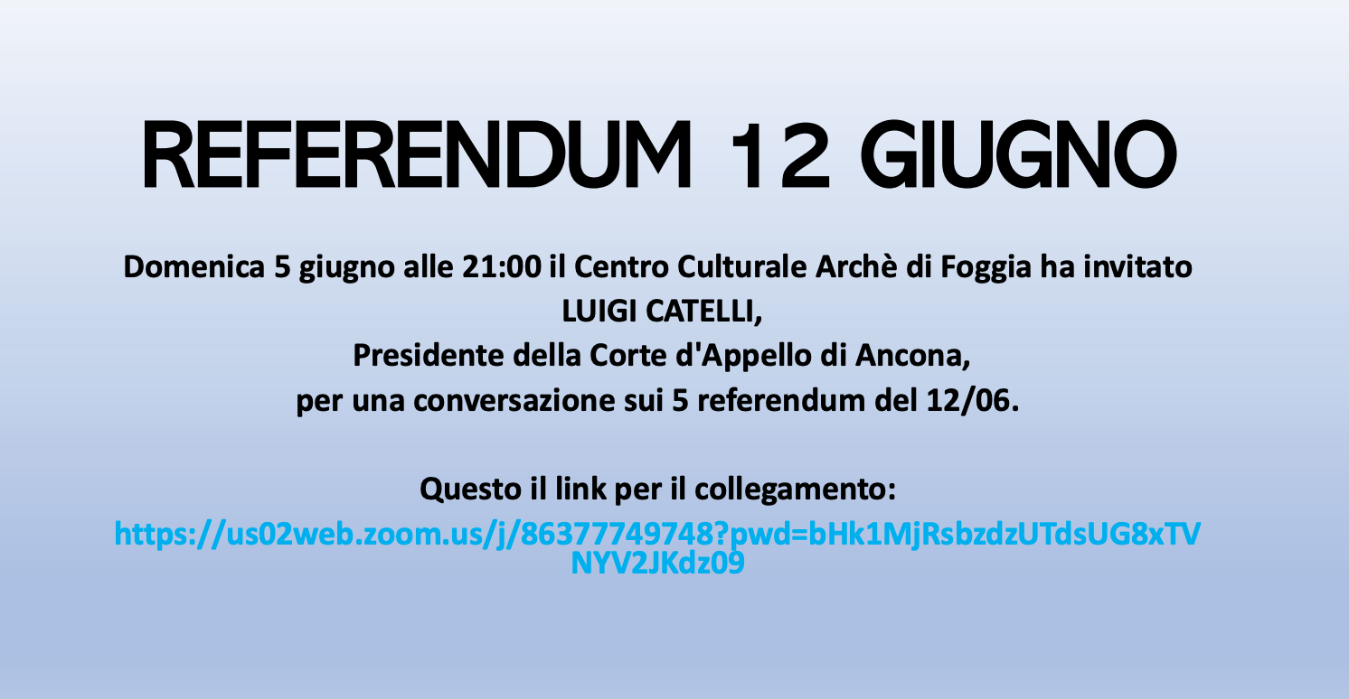 Featured image for “Foggia: Il referendum del 12 giugno”
