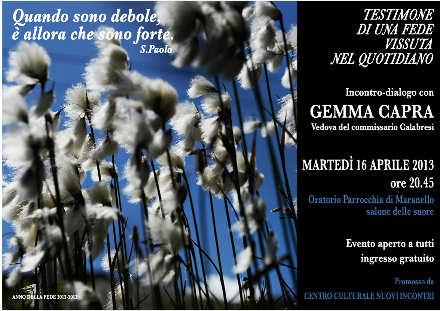 Featured image for “Maranello (Mo): Incontro con Gemma Capra”