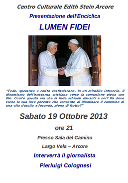 Featured image for “Arcore (MB): L’Enciclica Lumen Fidei”
