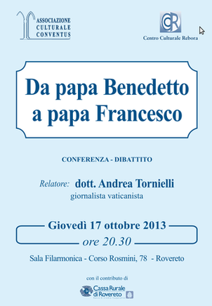 Featured image for “Rovereto (Tn): Da papa Benedetto a papa Francesco”