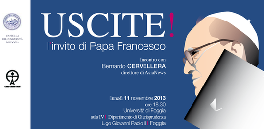 Featured image for “Foggia: L’invito di papa Francesco. Uscite!”