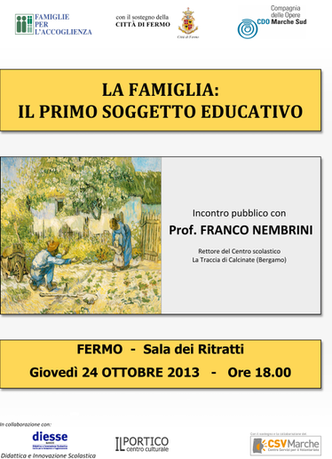 Featured image for “Fermo (An): La famiglia. Primo soggetto educativo”