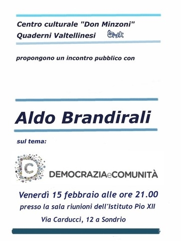 Featured image for “Sondrio: Democrazia e Comunità”