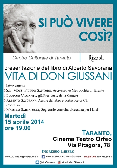 Featured image for “Taranto: Vita di don Giussani”