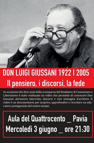 Featured image for “Pavia: Luigi Giussani. Il pensiero, i discorsi, la fede”