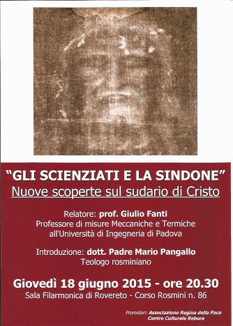 Featured image for “Rovereto: Gli scienziati e la Sindone”