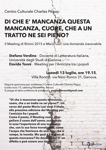Featured image for “Genova: Presentazione del Meeting di Rimini 2015”
