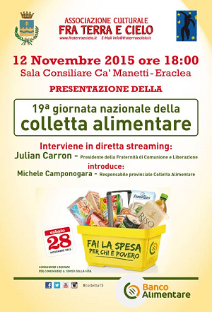 Featured image for “Eraclea (Ve): Presentazione della 19a Colletta alimentare”