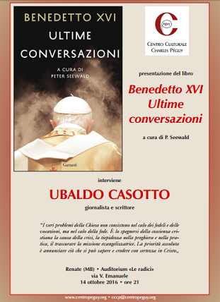 Featured image for “Renate (MB): Benedetto XVI, ultime conversazioni”