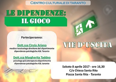 Featured image for “Taranto: Le dipendenze. Il gioco”