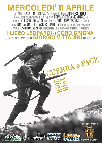 Featured image for “Dialogo con Vittadini a Lecco: 1918-2018. Guerra e pace”