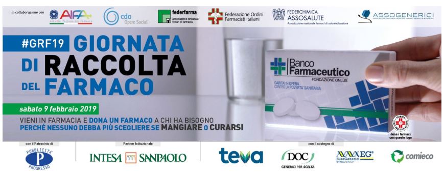 Featured image for “Sabato, 9 febbraio: Giornata di Raccolta del Farmaco”