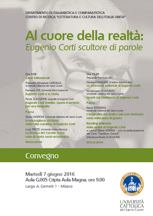 Featured image for “Milano: Convegno Internazionale su Eugenio Corti”