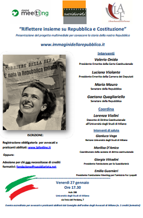 Featured image for “Milano: Riflettere insieme su Repubblica e Costituzione”