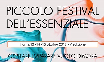 Featured image for “Il programma del Piccolo Festival dell’Essenziale, 13-15 ottobre”