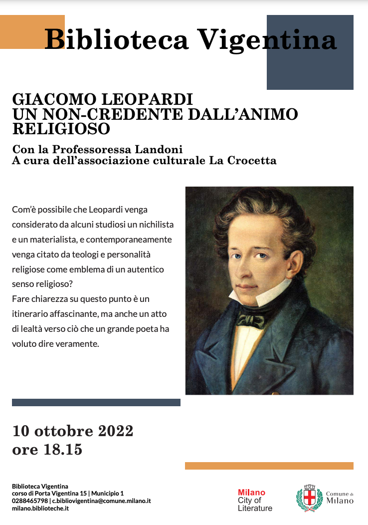 Featured image for “Milano: Giacomo Leopardi”