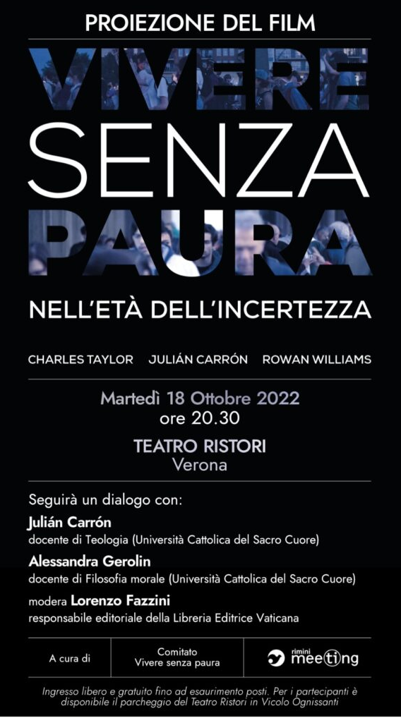 Featured image for “Verona: Vivere senza paura nell’eta dell’incertezza”