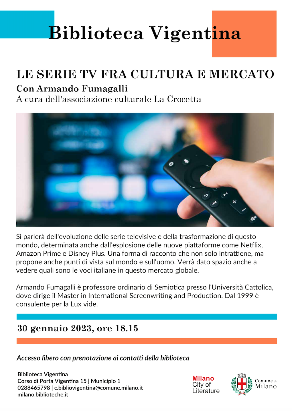 Featured image for “Milano: Le serie Tv fra cultura e mercato”