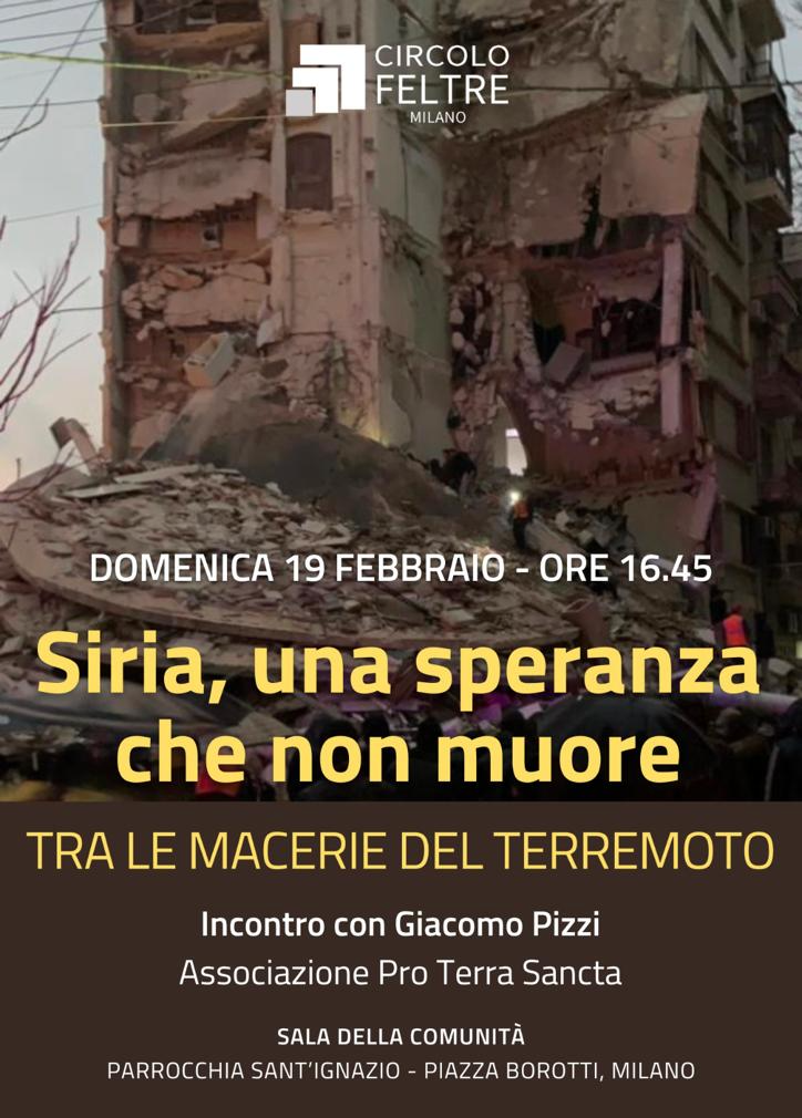Featured image for “Milano: Siria, una speranza che non muore”