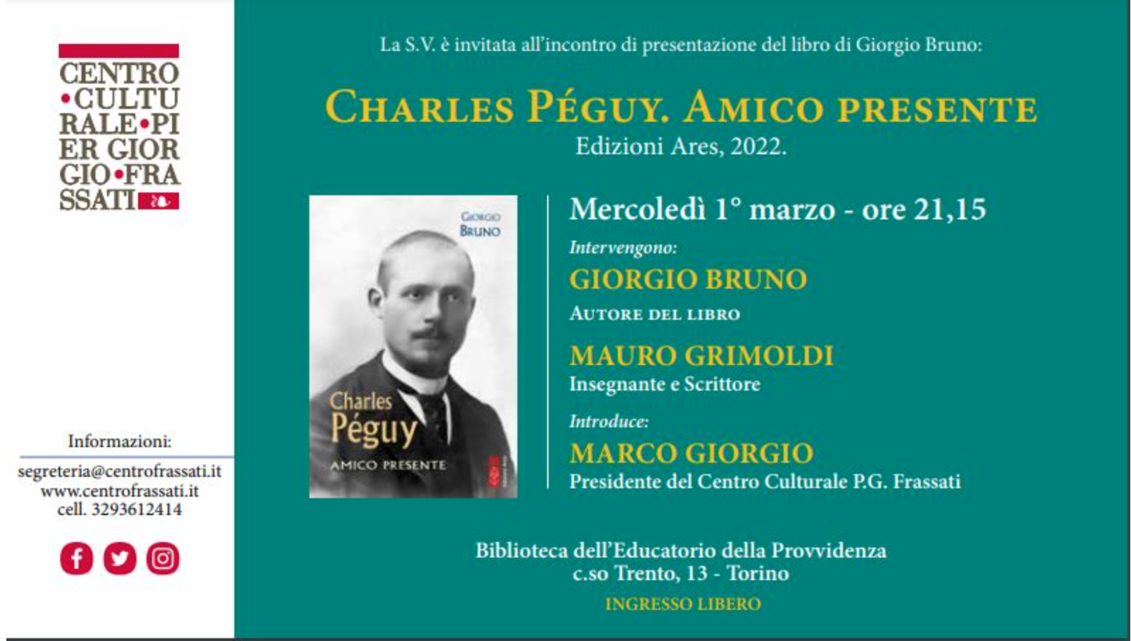 Featured image for “Torino: Charles Péguy. Amico presente”