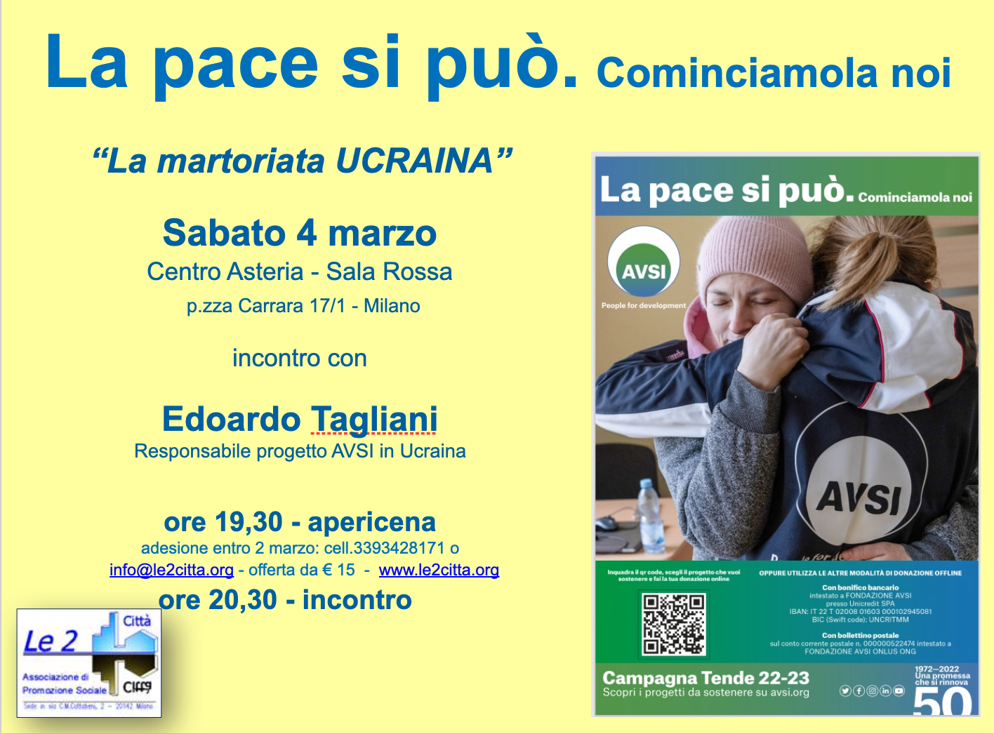 Featured image for “Milano: La pace si può. Cominciamola noi”
