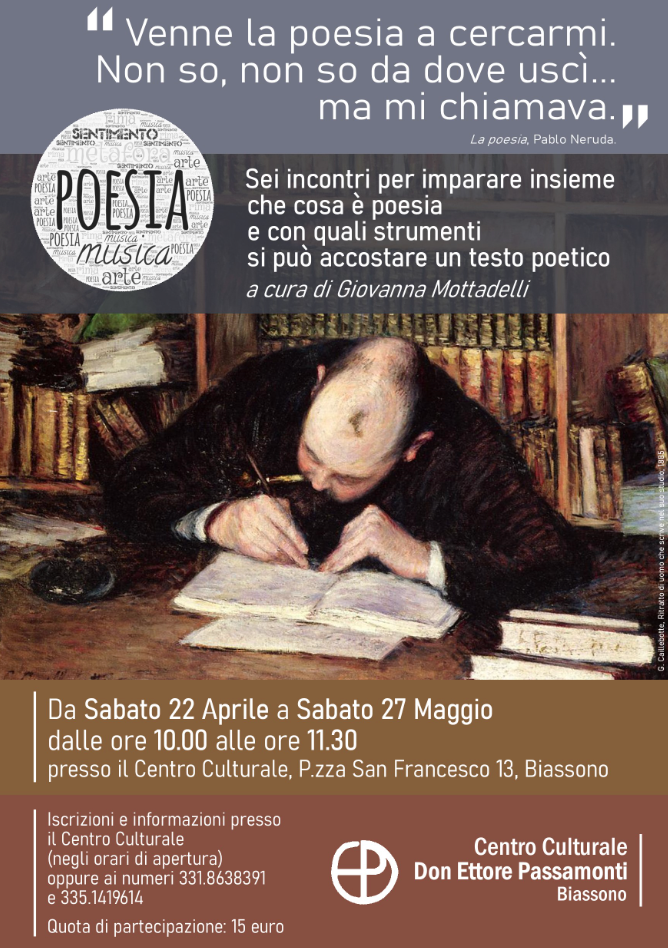 Featured image for “Biassono (Mb): Venne la poesia a cercarmi …”
