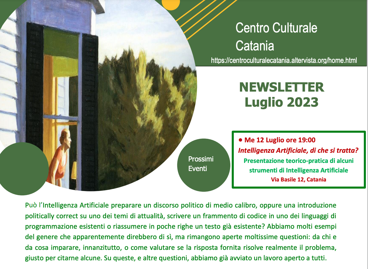 Featured image for “Catania: Intelligenza Artificiale, di che si tratta?”
