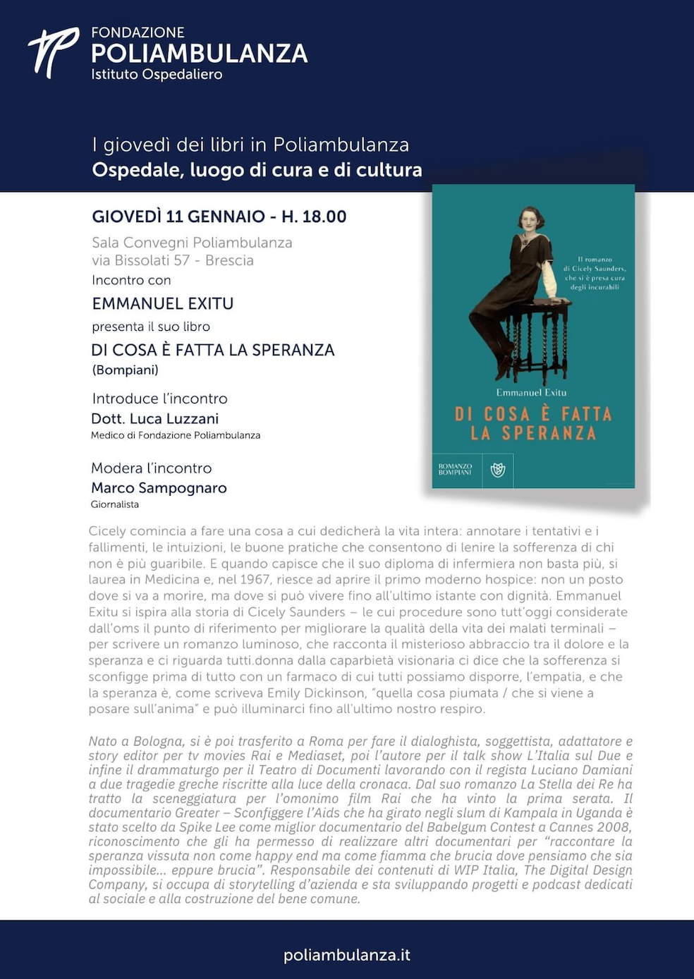 Featured image for “Brescia: Di cosa è fatta la speranza. Cicely Saunders”