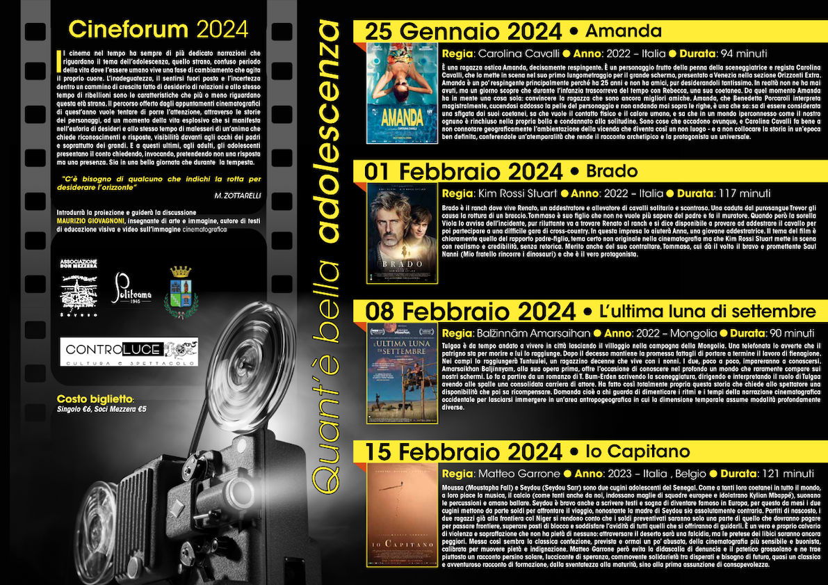 Featured image for “Seveso (Mb): Quant’è bella adolescenza. Cineforum 2024”