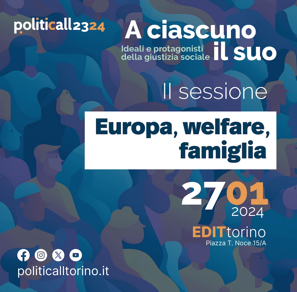Featured image for “Torino:  Politicall 23/24. Europa, welfare, famiglia”