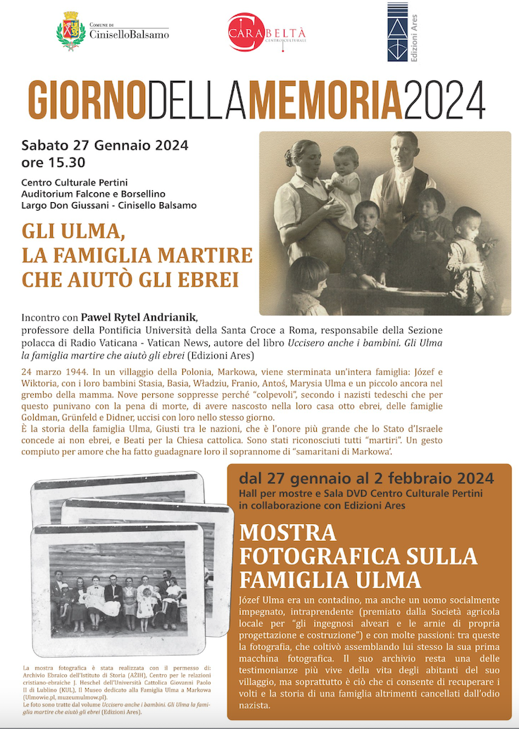 Featured image for “Cinisello (Mi): Gli Ulma, la famiglia martire che aiutò gli ebrei”