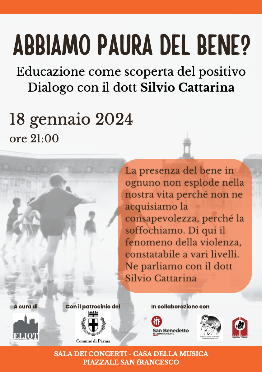 Featured image for “Parma: Educazione come scoperta del positivo. Con Silvio Cattarina”