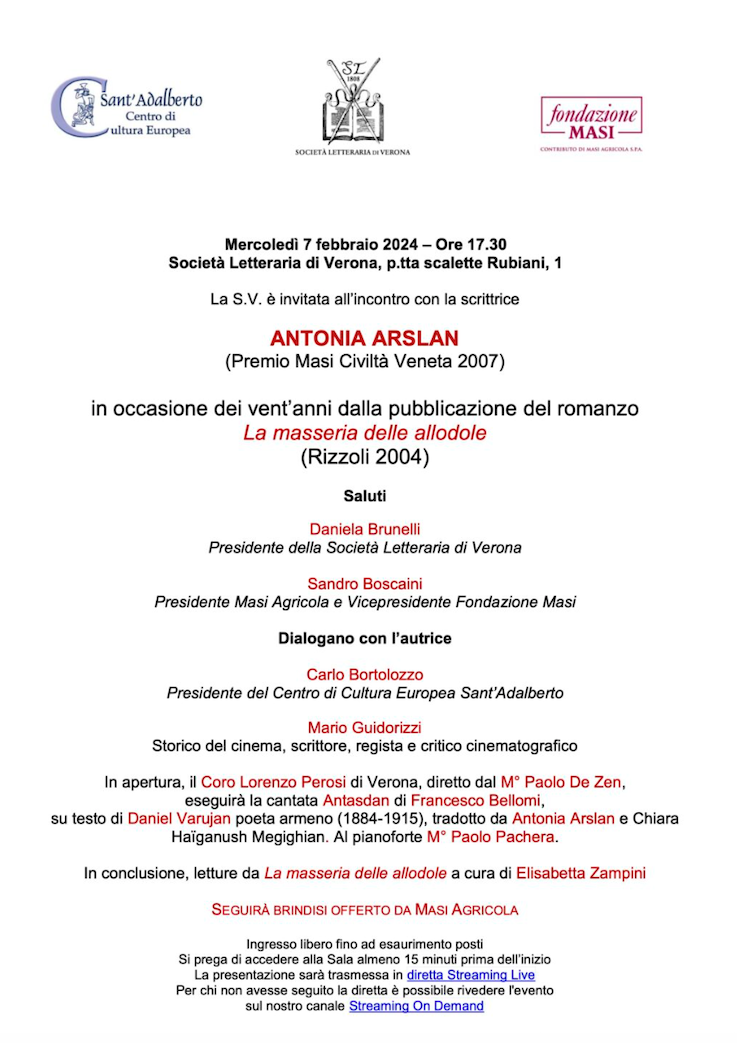 Featured image for “Verona: La masseria delle allodole”