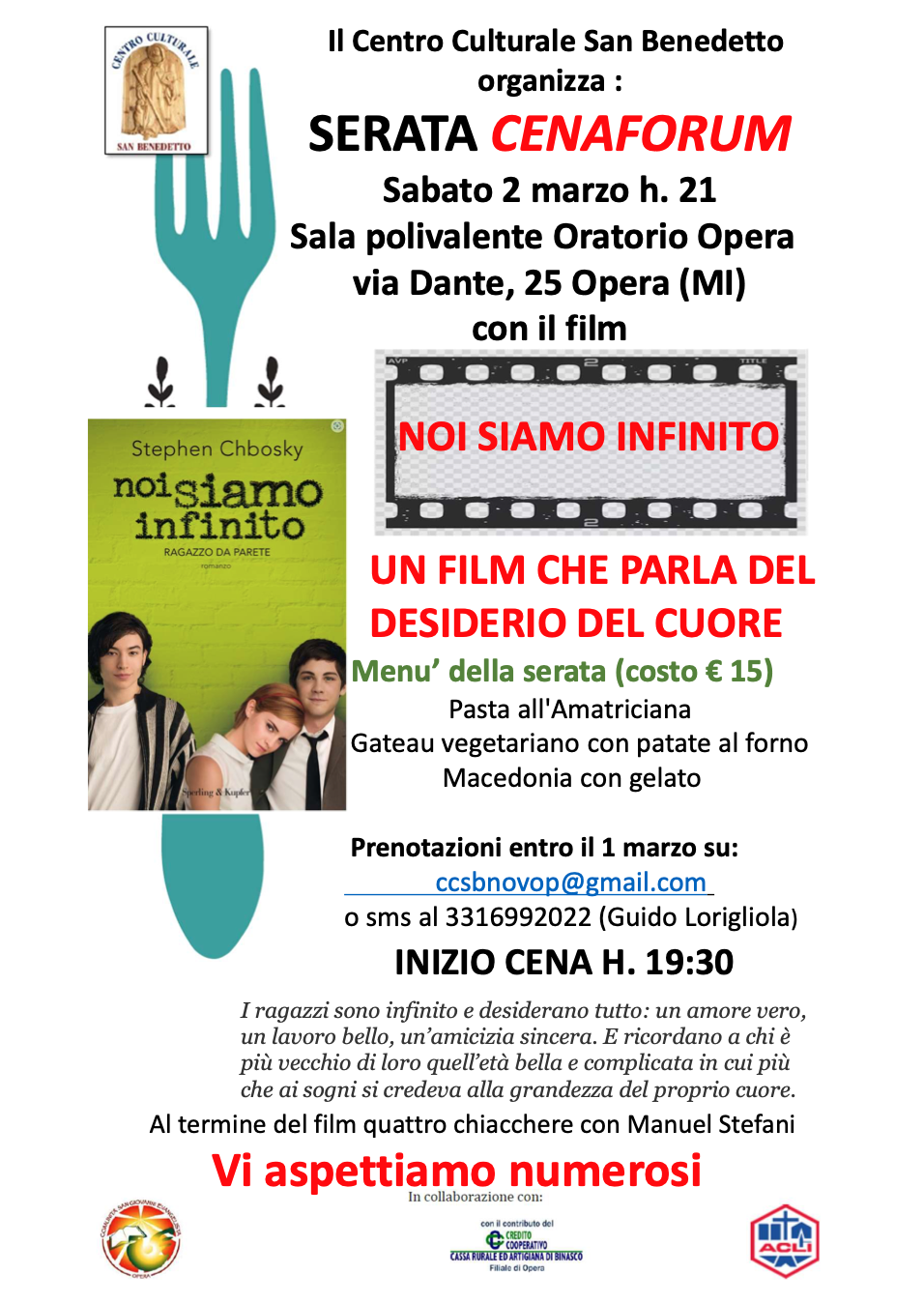 Featured image for “Opera (Mi): Noi siamo infinito. Un film che parla del desiderio del cuore”