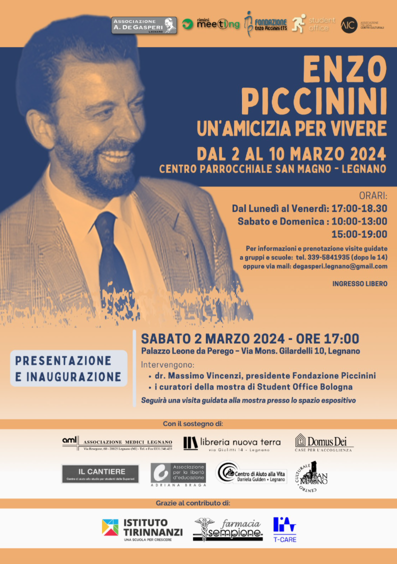 Featured image for “Legnano (Mi): Enzo Piccinini. Un’amicizia per vivere”