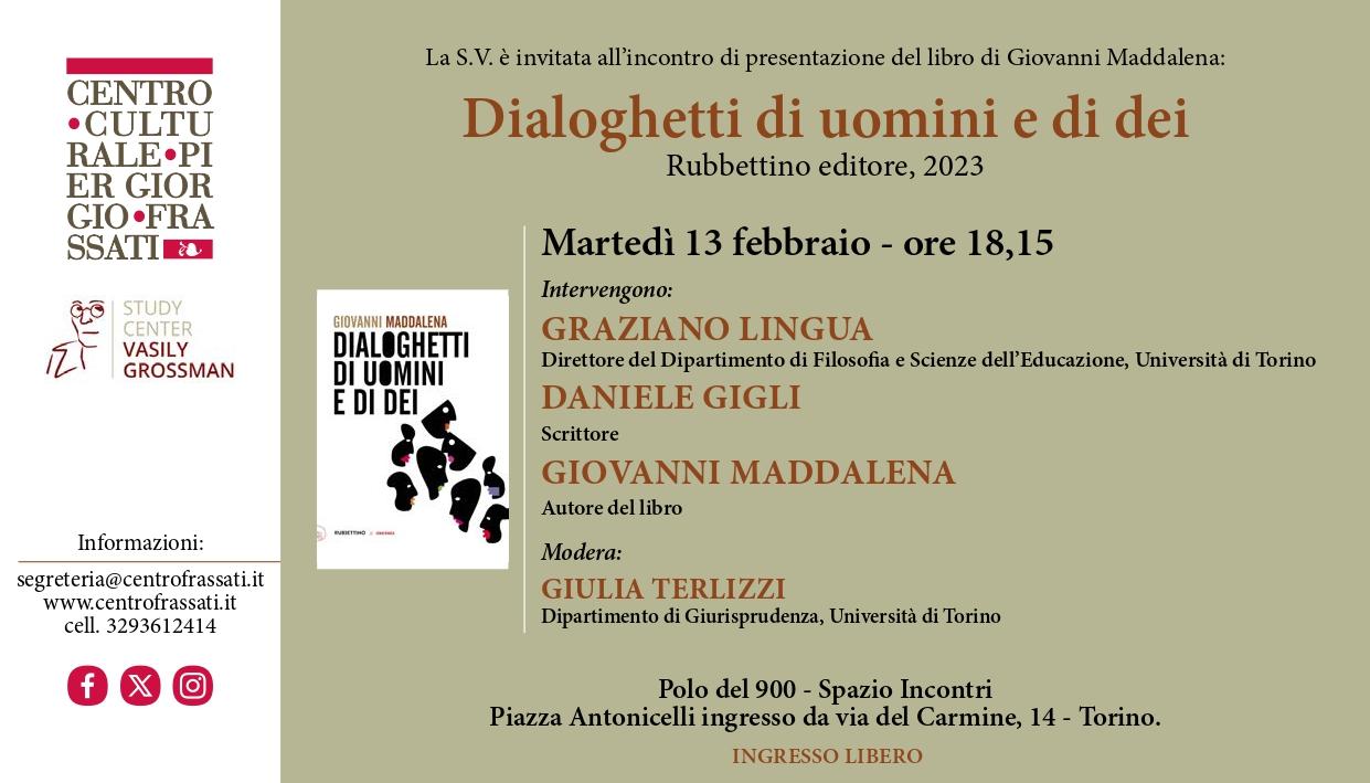 Featured image for “Torino: Dialoghetti di uomini e di dei, di Giovanni Maddalena”