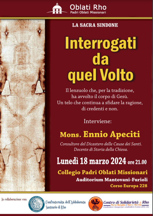 Featured image for “Rho (Mi): Interrogati da quel Volto. La Sacra Sindone”