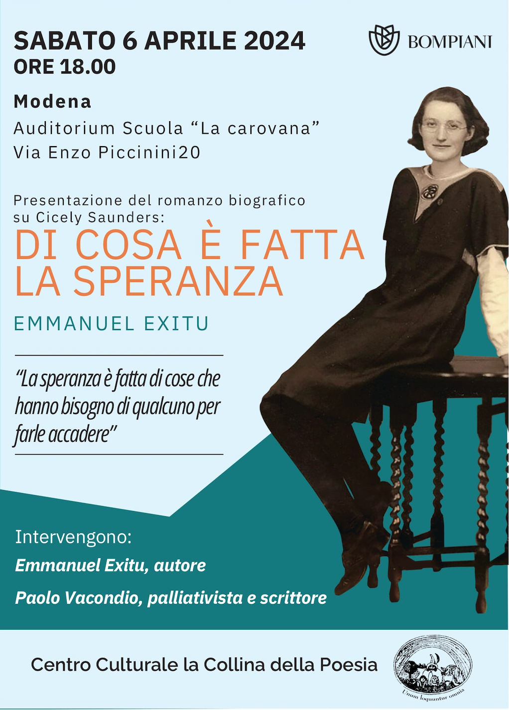 Featured image for “Modena: Di cosa è fatta la speranza. Cicely Saunders”