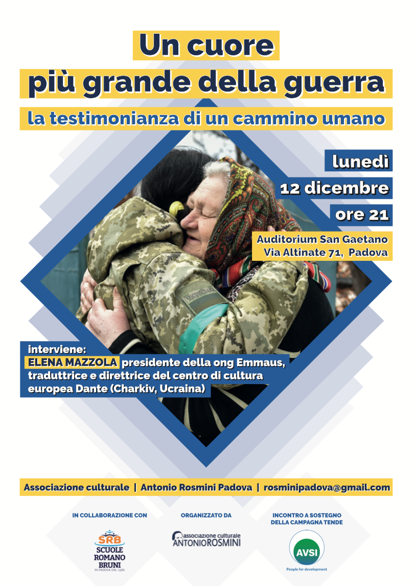 Featured image for “Padova: Un cuore più grande della guerra. La testimonianza di un cammino umano”