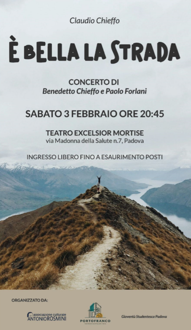 Featured image for “Padova: E’ bella la strada, concerto di Benedetto Chieffo e Paolo Forlani”